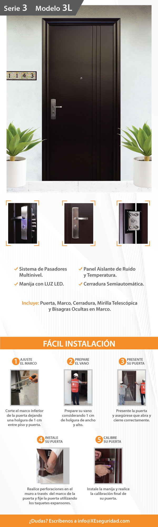 Puerta de Seguridad Derecha 3L XE Seguridad